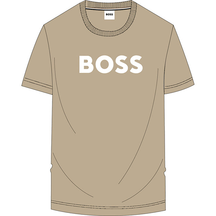 SHORT SLEEVES TEE-SHIRT BOSS SAND