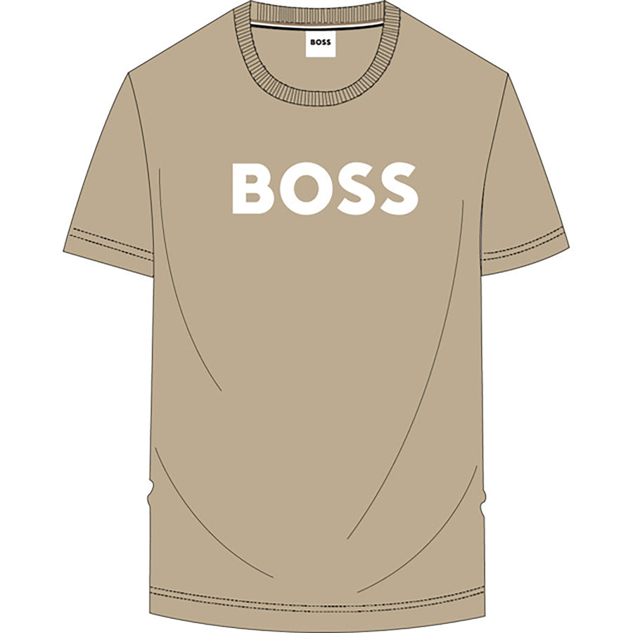 SHORT SLEEVES TEE-SHIRT BOSS SAND