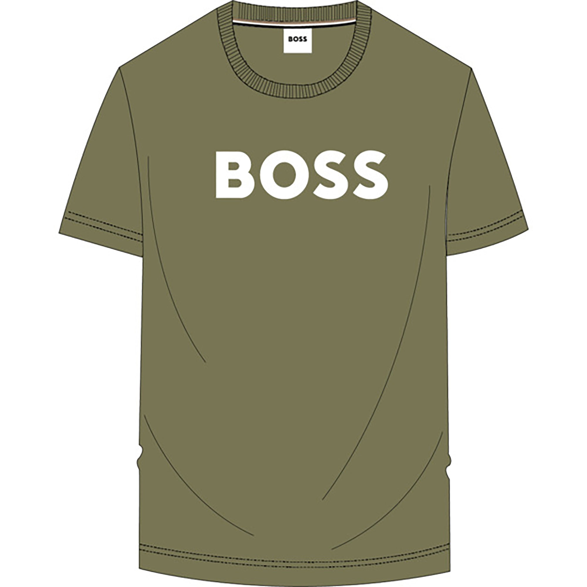 BOSS SHORT SLEEVES TEE-SHIRT DARK GREEN BOSS