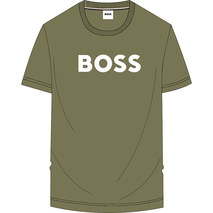 SHORT SLEEVES TEE-SHIRT DARK GREEN BOSS