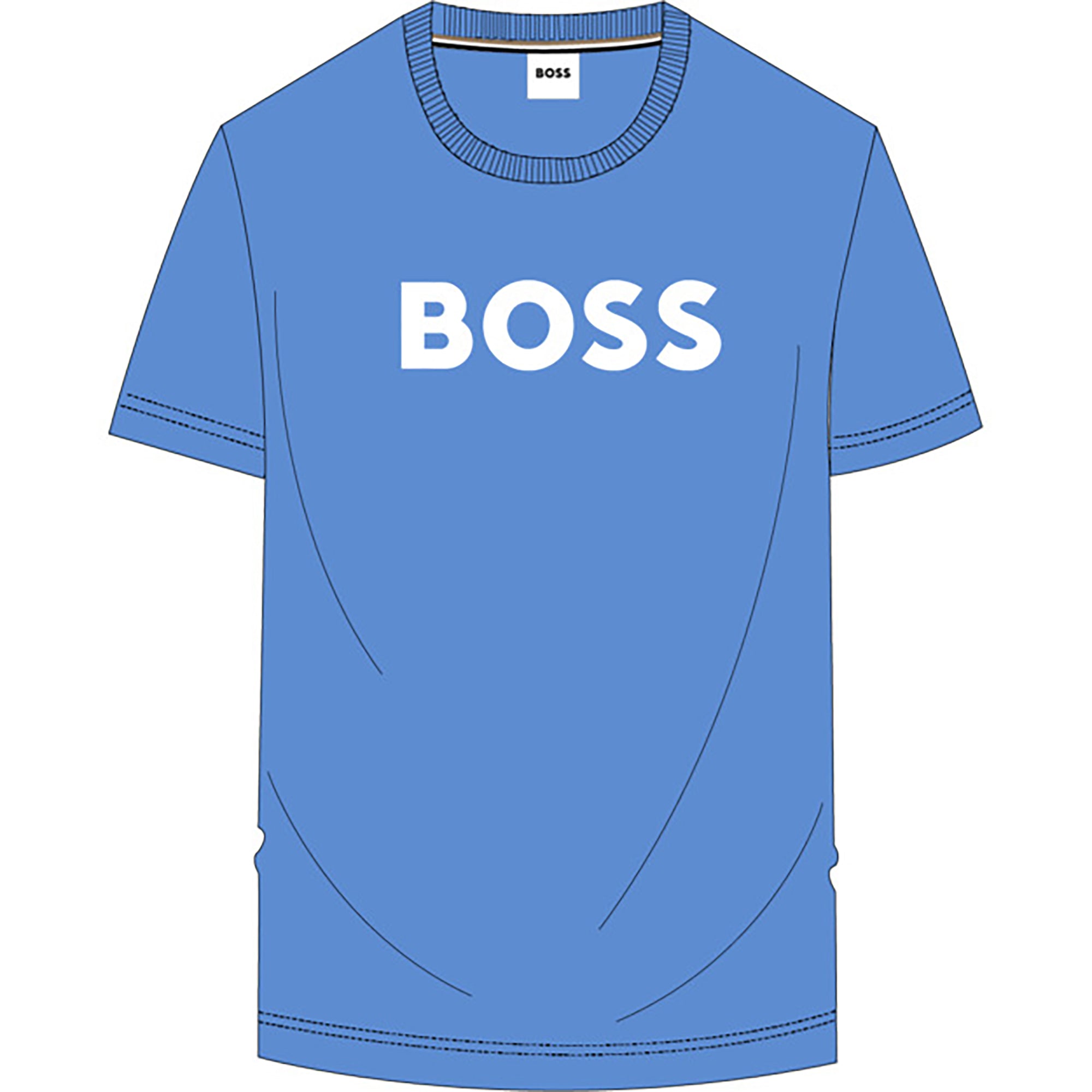 BOSS SHORT SLEEVES TEE-SHIRT NAVY BOSS