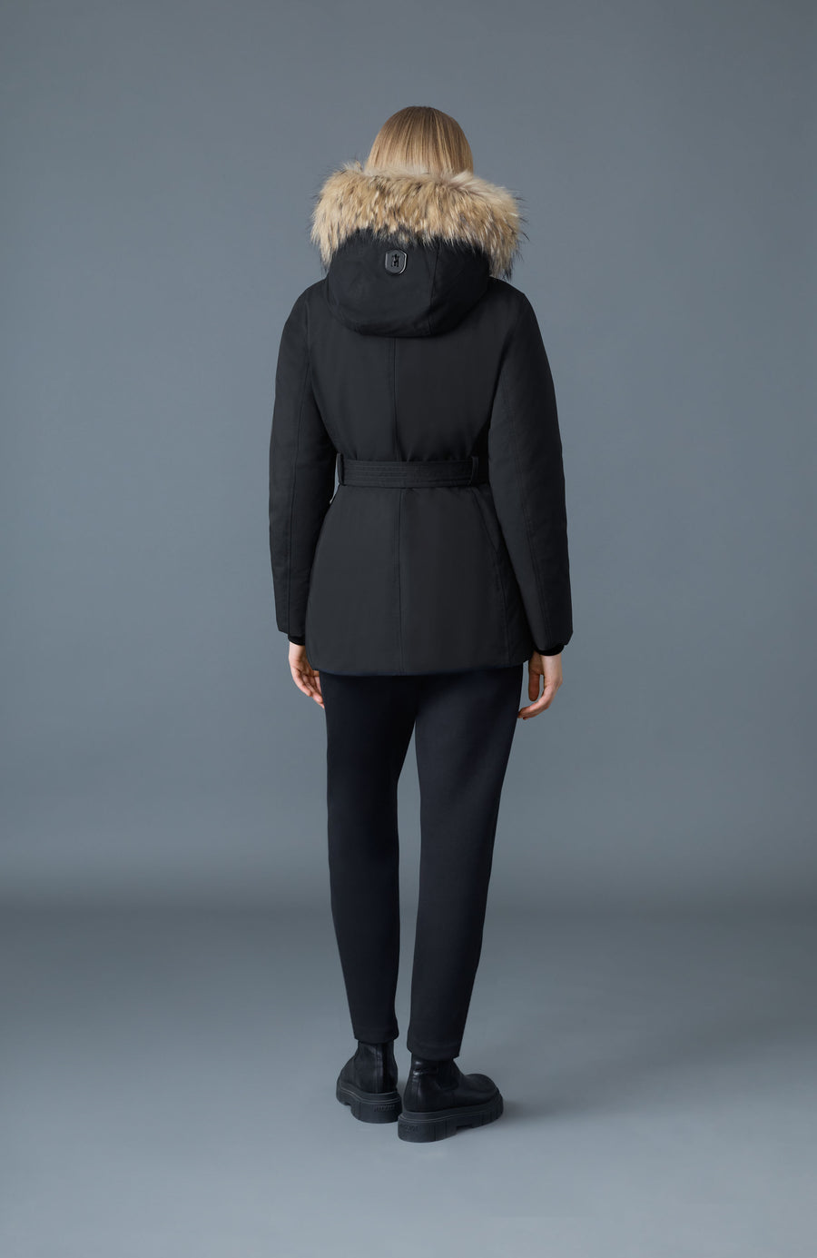 JENI-X-2-in-1 Down parka with removable bib & Silver Fox fur trim