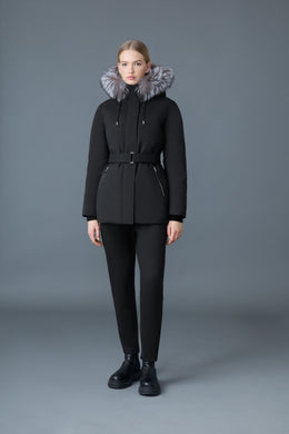 JENI-F 2-in-1 Down parka with removable bib & fur trim