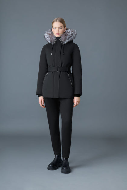 JENI-F 2-in-1 Down parka with removable bib & fur trim