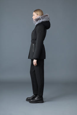 JENI-F 2-in-1 Down parka with removable bib & fur trim