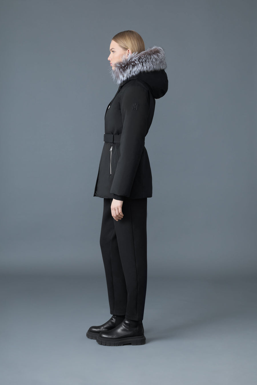 JENI-F 2-in-1 Down parka with removable bib & fur trim