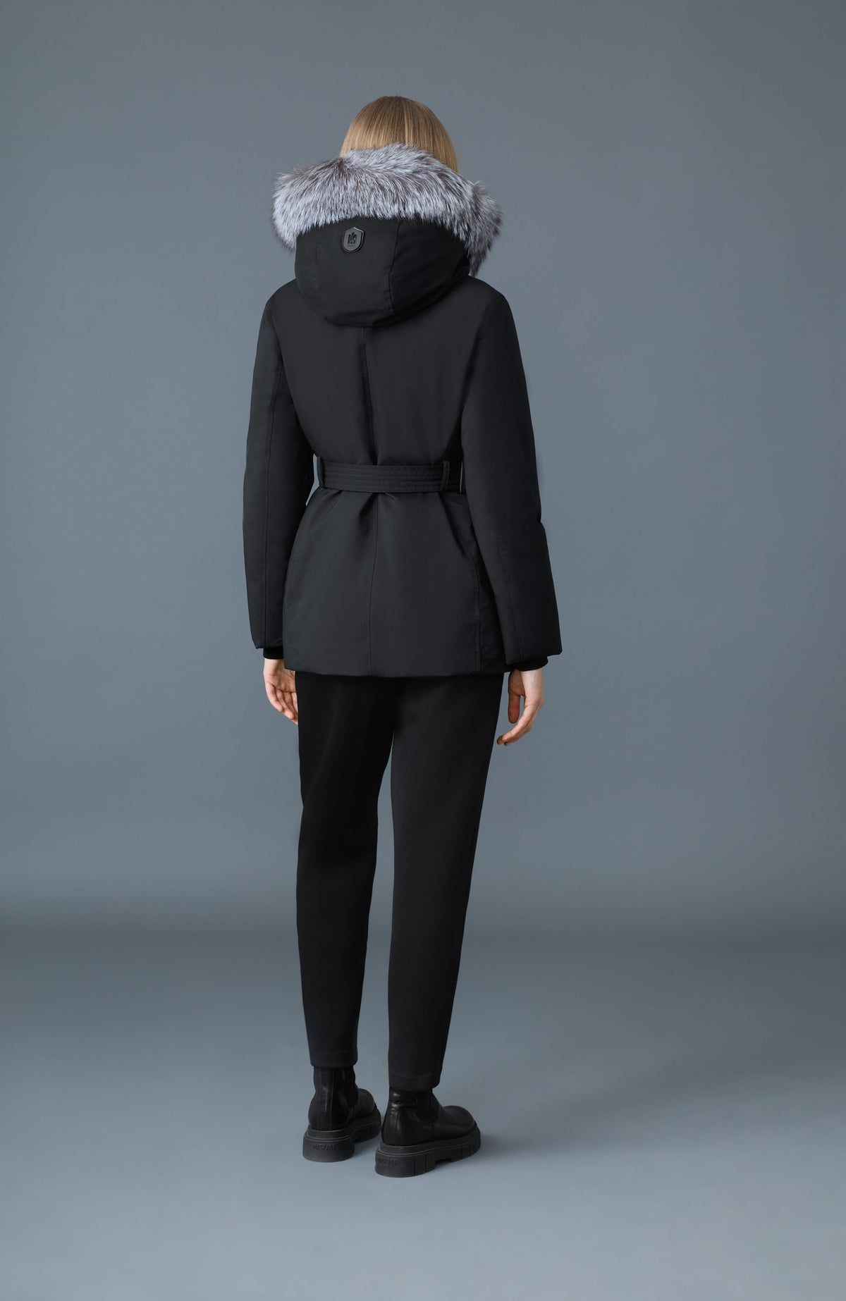 JENI-F 2-in-1 Down parka with removable bib & fur trim