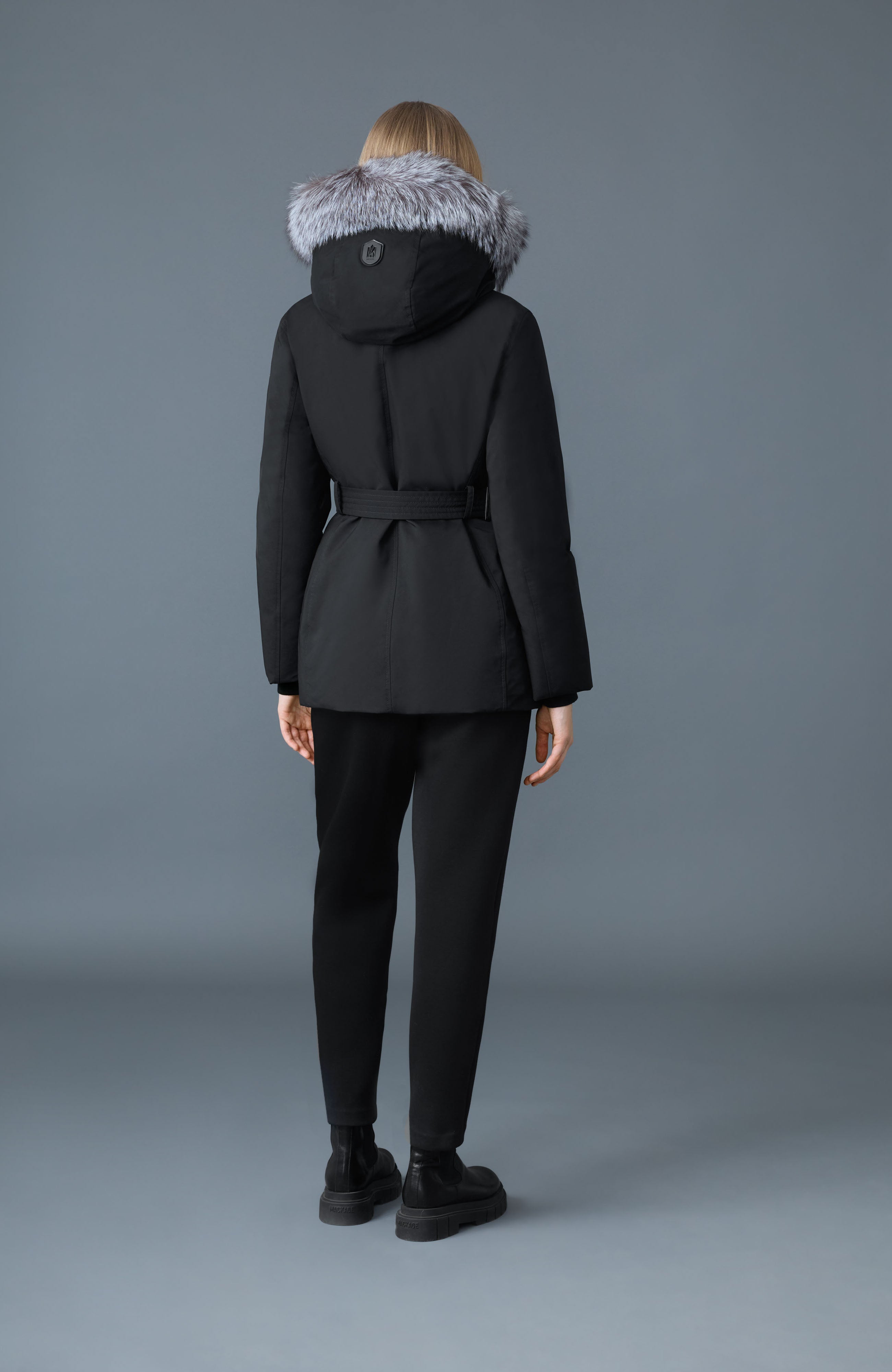 JENI-F 2-in-1 Down parka with removable bib & fur trim