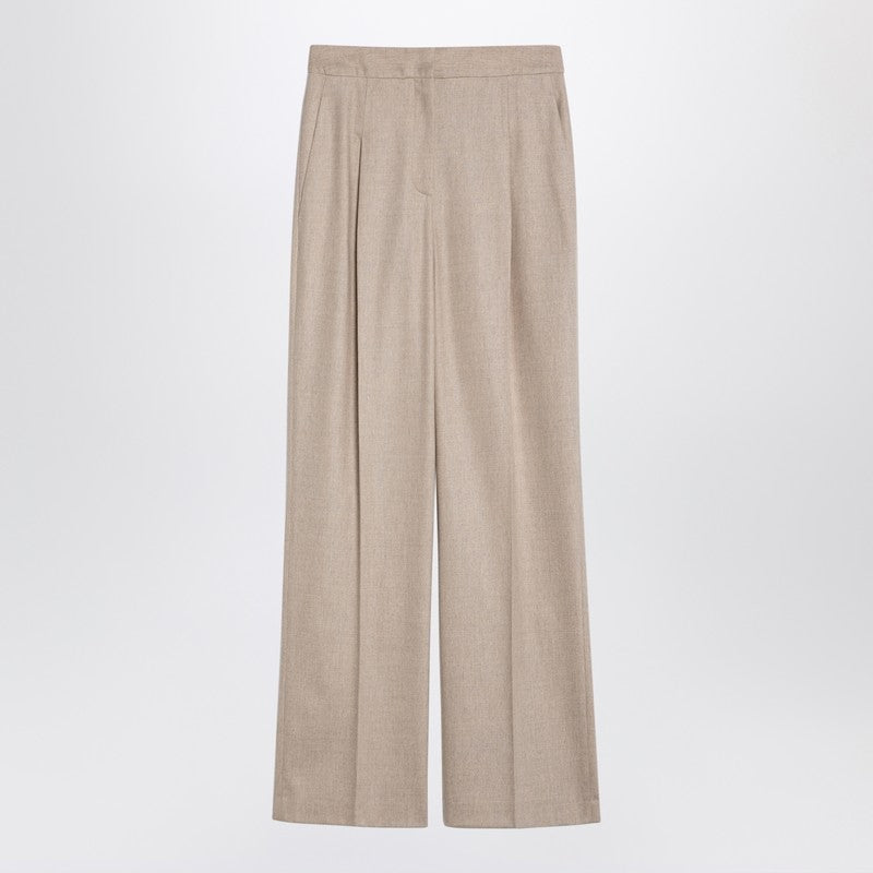 Loulou Studio Beige wool and cashmere trousers