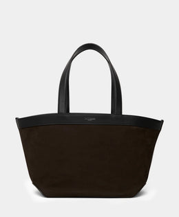 J&M Davidson Bicolour  Big Twist Bag in Marron Nubuck & Smooth Calf Leather