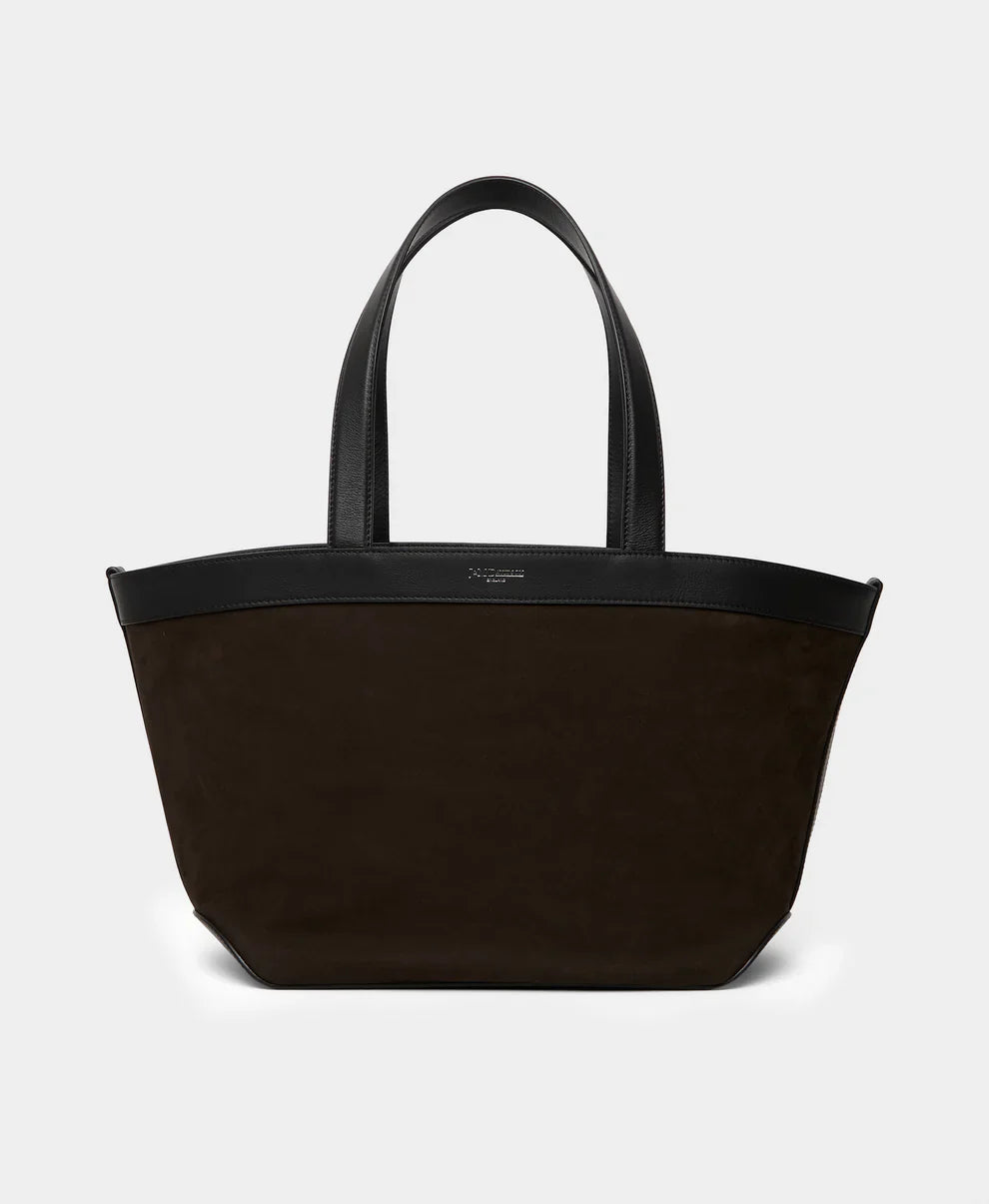 J&M Davidson Bicolour  Big Twist Bag in Marron Nubuck & Smooth Calf Leather