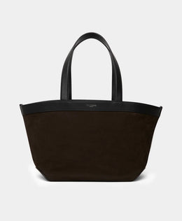 J&M Davidson Bicolour  Big Twist Bag in Marron Nubuck & Smooth Calf Leather