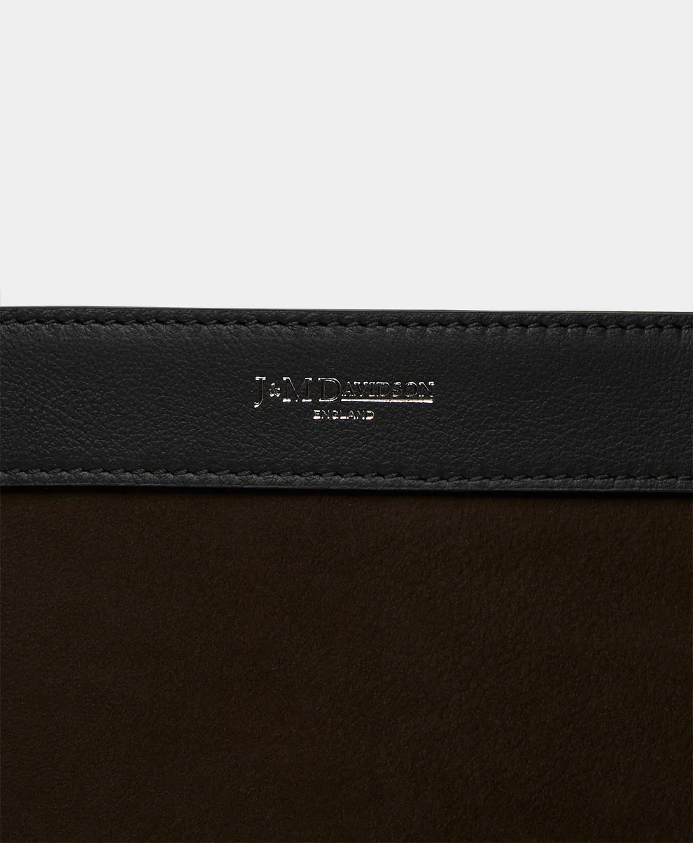 J&M Davidson Bicolour  Big Twist Bag in Marron Nubuck & Smooth Calf Leather