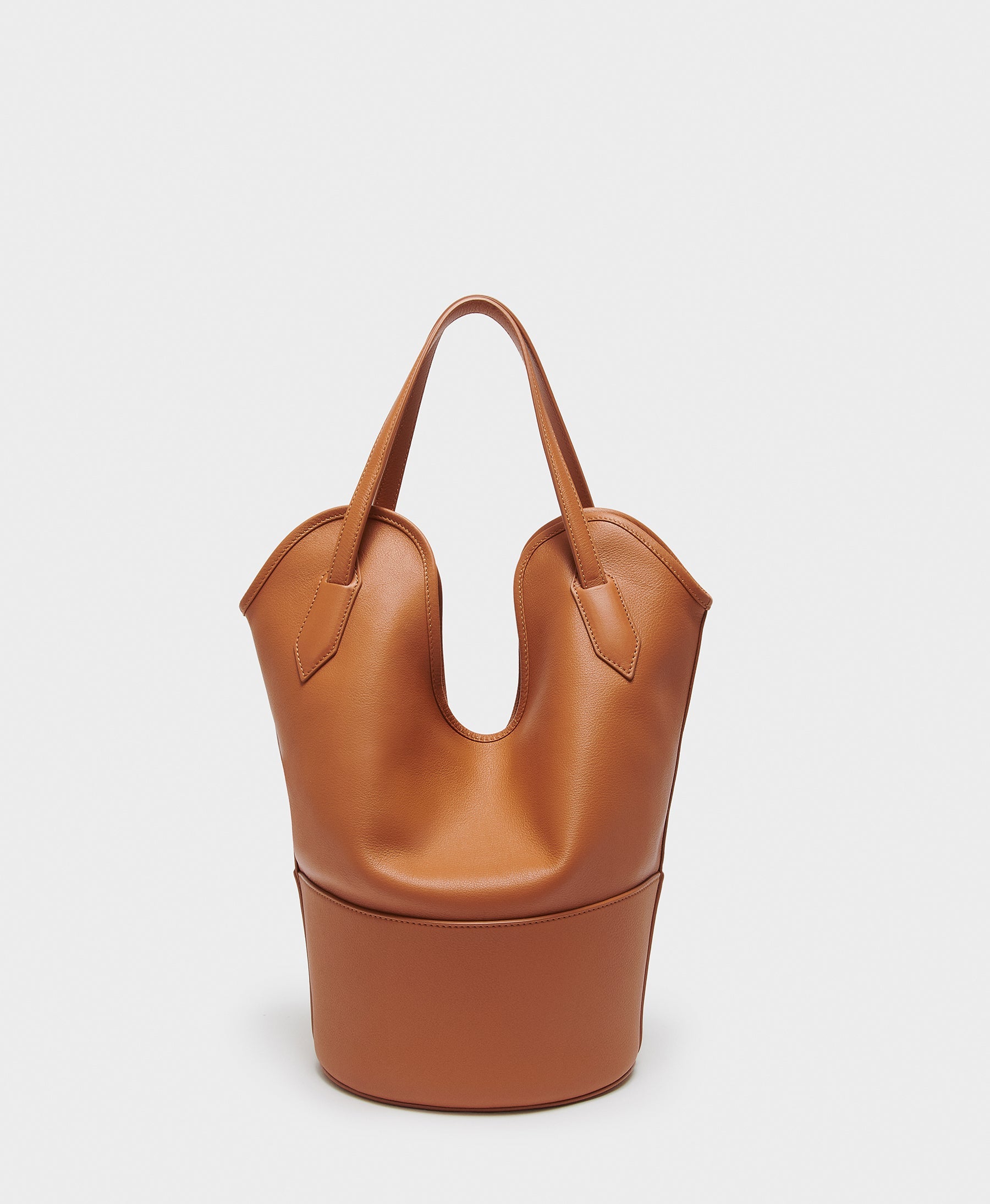 J&M Davidson Bicolour Medium Voyage Tote Bag in Marron Nubuck