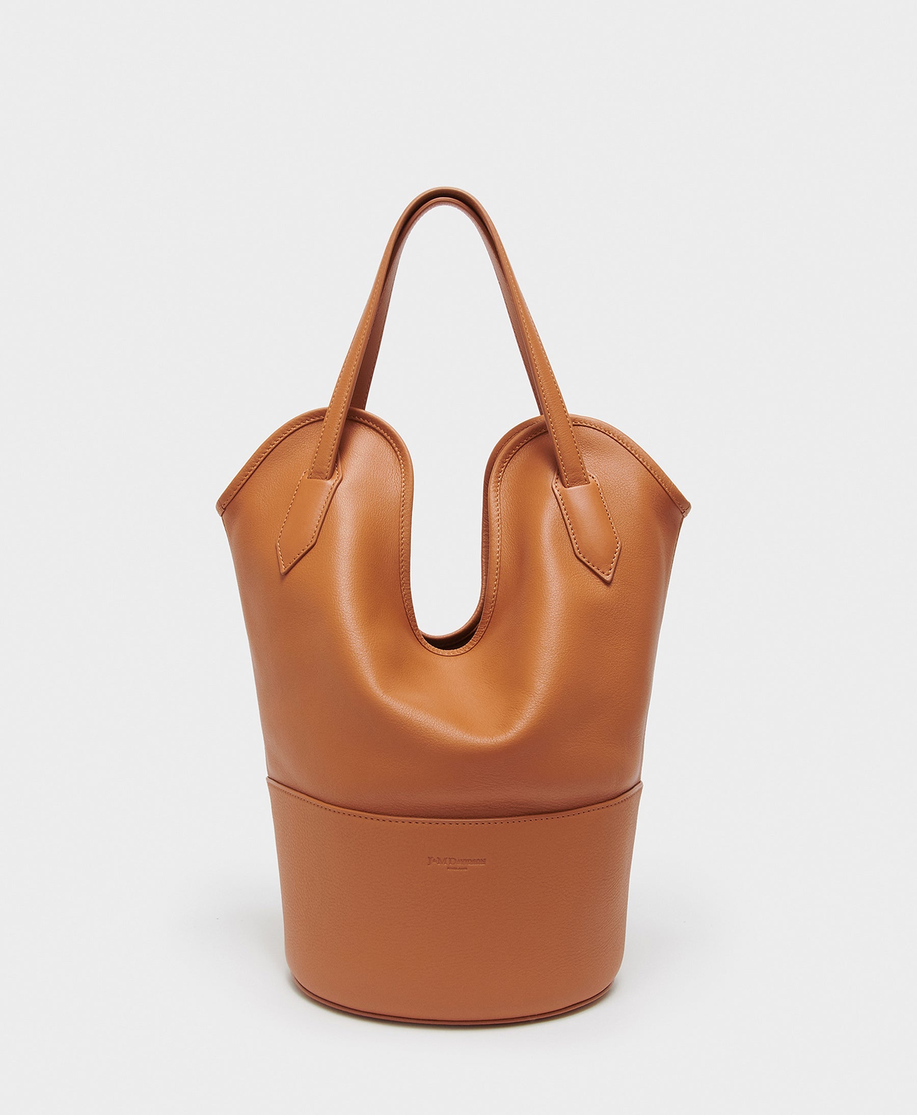 J&M Davidson Bicolour Medium Voyage Tote Bag in Marron Nubuck