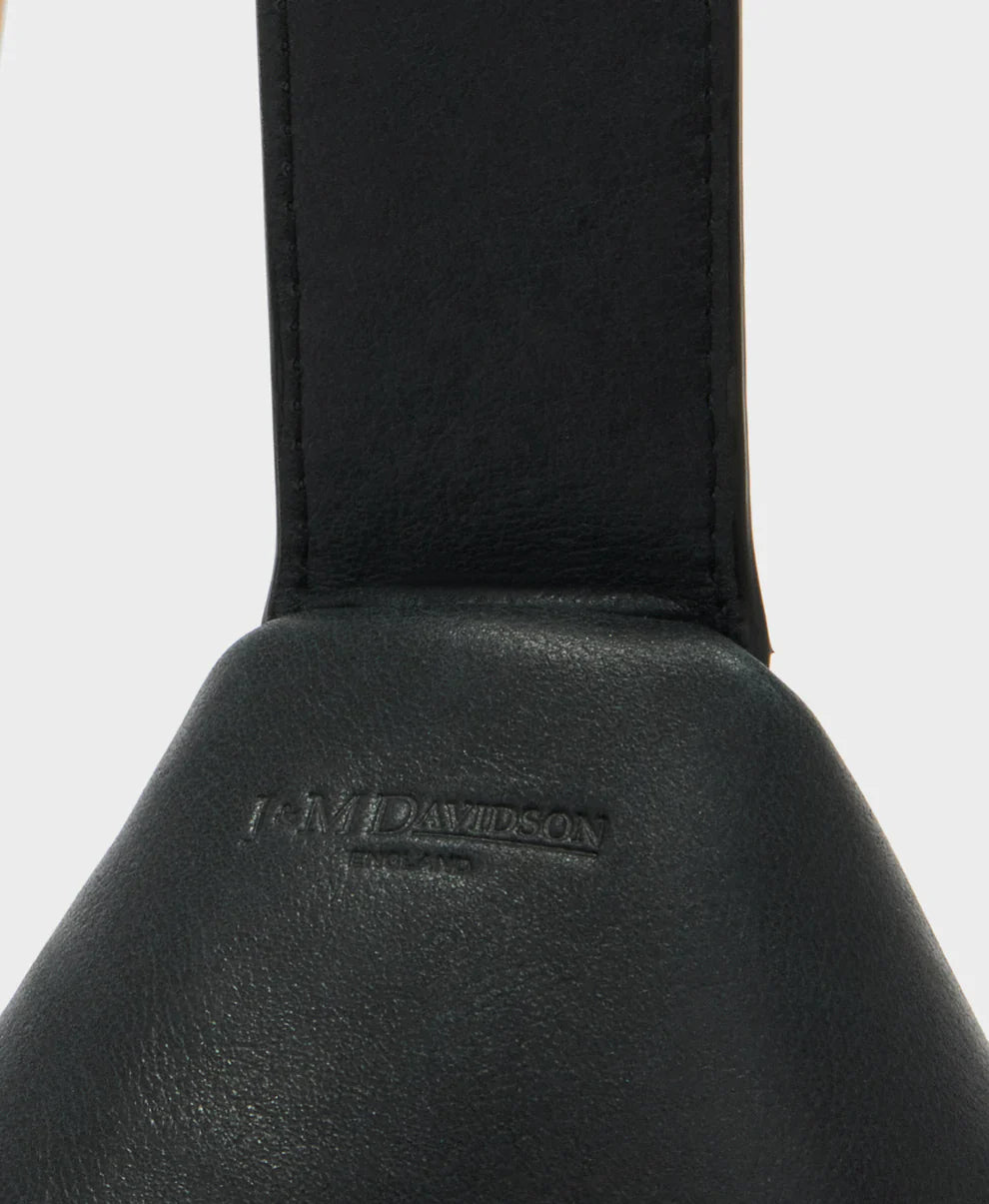J&M Davidson Small Dash Bag in Black Brushed Leather