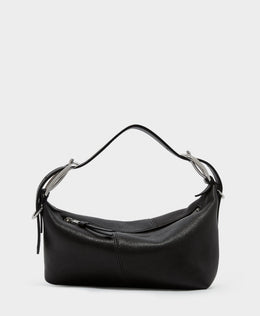 J&M Davidson Twist Mini Bag in Black Textured Nappa Leather
