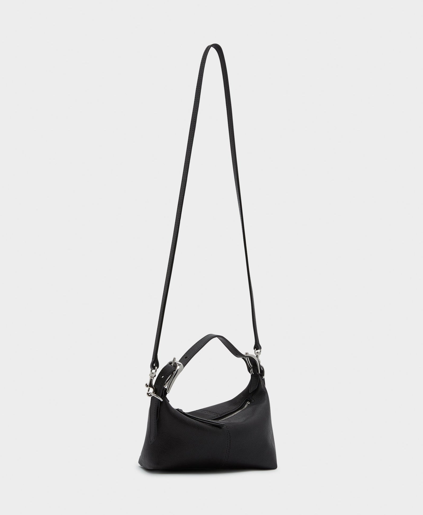 J&M Davidson Twist Mini Bag in Black Textured Nappa Leather