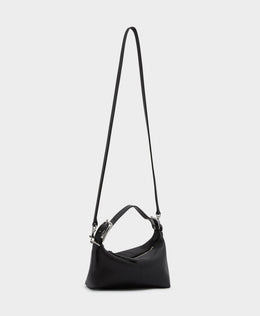 J&M Davidson Twist Mini Bag in Black Textured Nappa Leather
