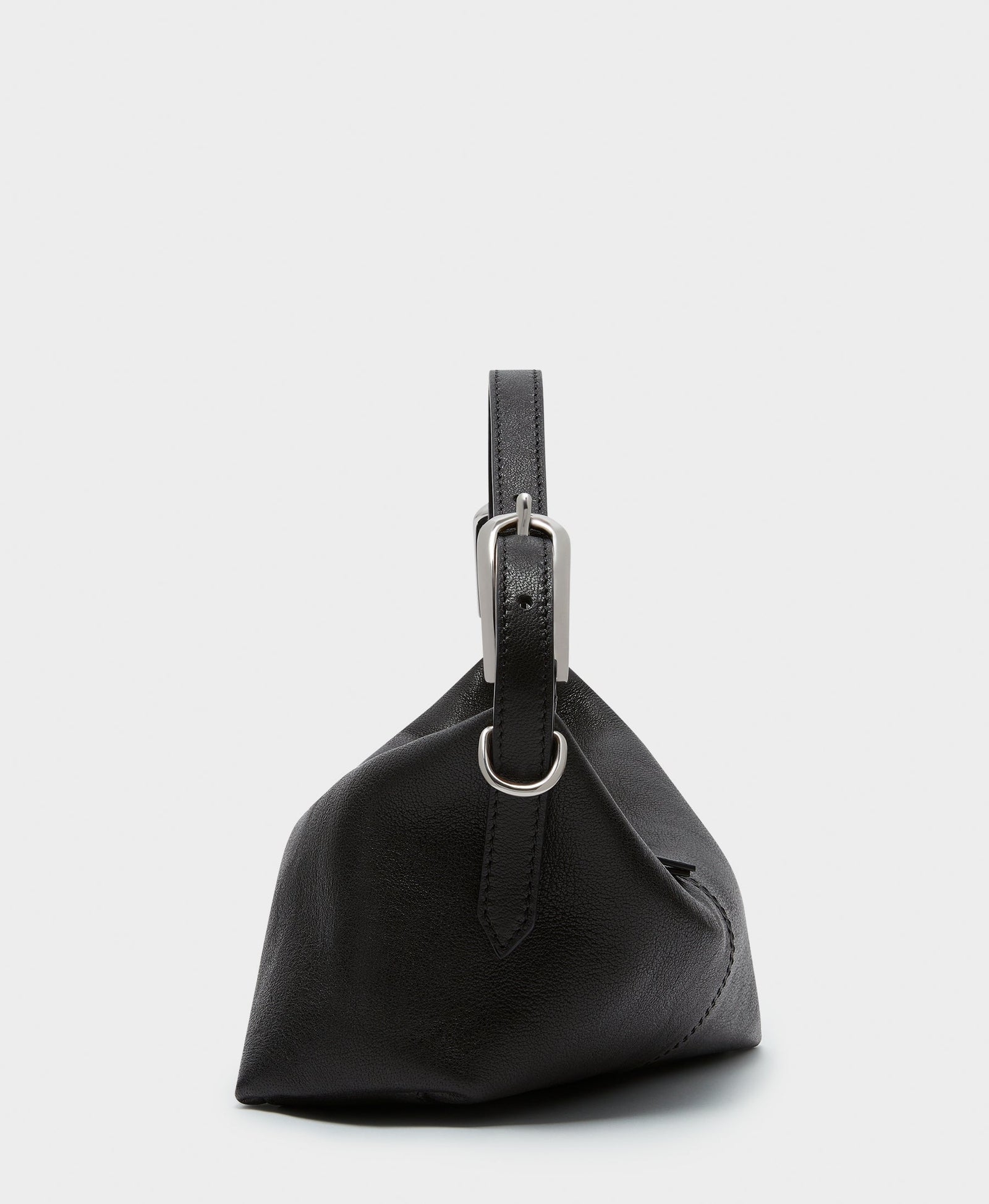 J&M Davidson Twist Mini Bag in Black Textured Nappa Leather