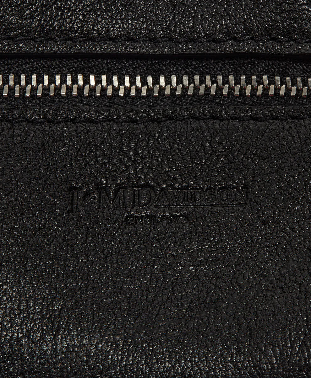 J&M Davidson Twist Mini Bag in Black Textured Nappa Leather