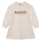 KENZO KIDS Ivory Logo Sweatshirt Dress