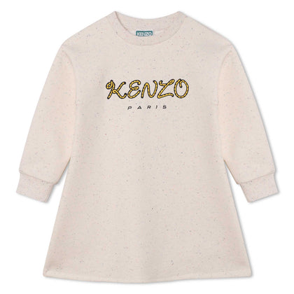 KENZO KIDS Ivory Logo Sweatshirt Dress