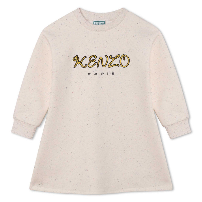 KENZO KIDS Ivory Logo Sweatshirt Dress