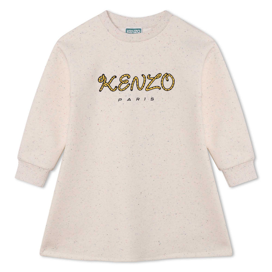 KENZO KIDS Ivory Logo Sweatshirt Dress