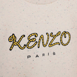 KENZO KIDS Ivory Logo Sweatshirt Dress