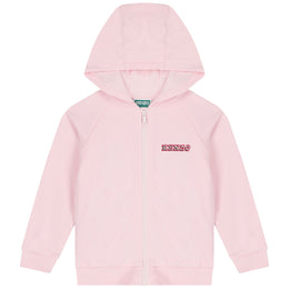 Kenzo Kids Pink Hooded Zip-Up Sweatshirt