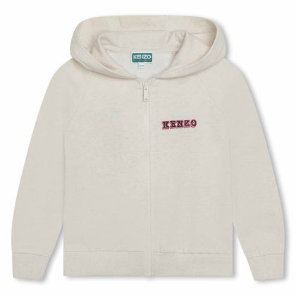 KENZO KIDS Ivory Zip-Up Hoodie