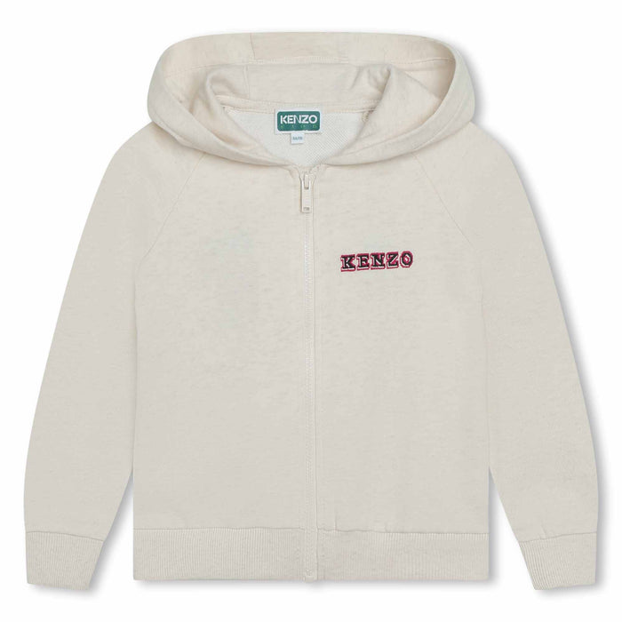KENZO KIDS Ivory Zip-Up Hoodie