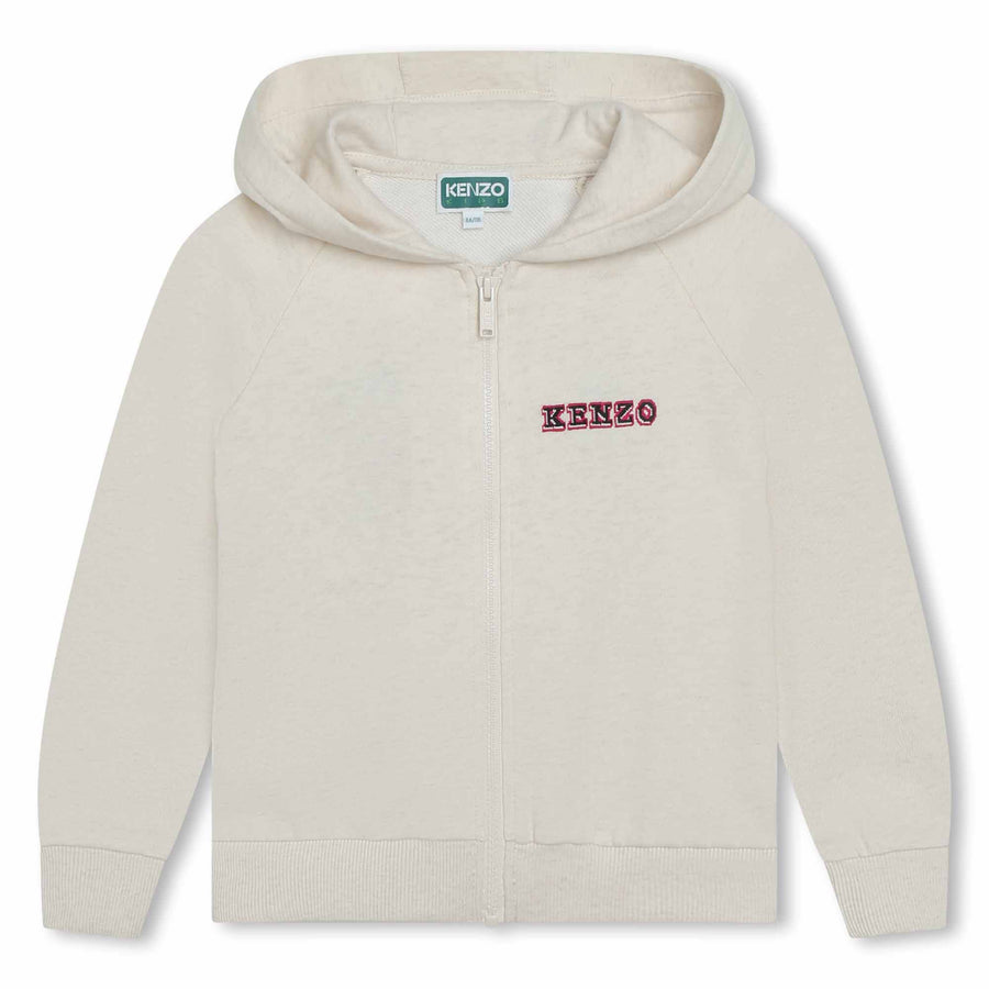 KENZO KIDS Ivory Zip-Up Hoodie
