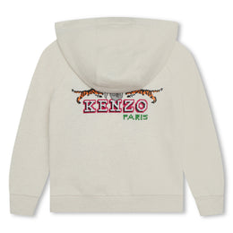 KENZO KIDS Ivory Zip-Up Hoodie