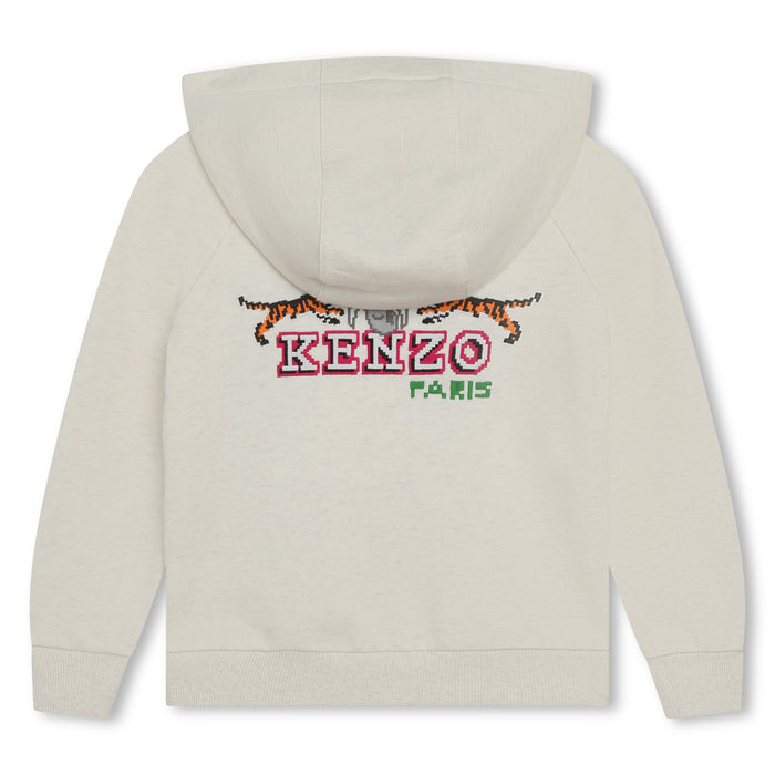 KENZO KIDS Ivory Zip-Up Hoodie