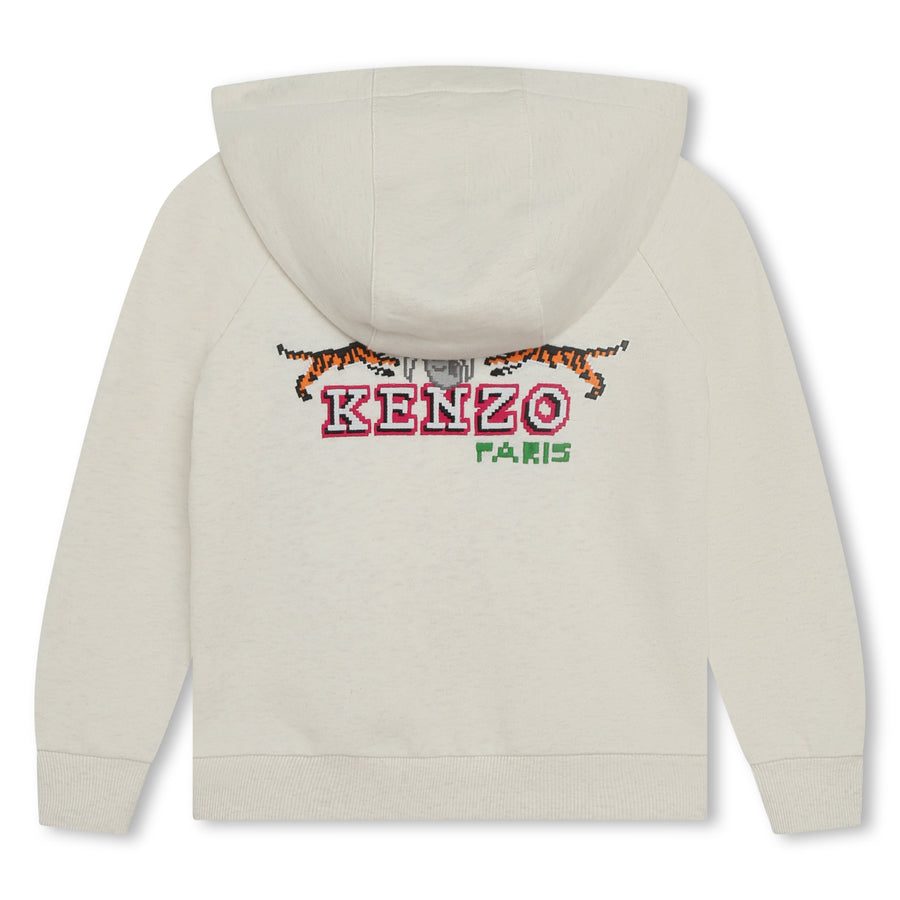 KENZO KIDS Ivory Zip-Up Hoodie