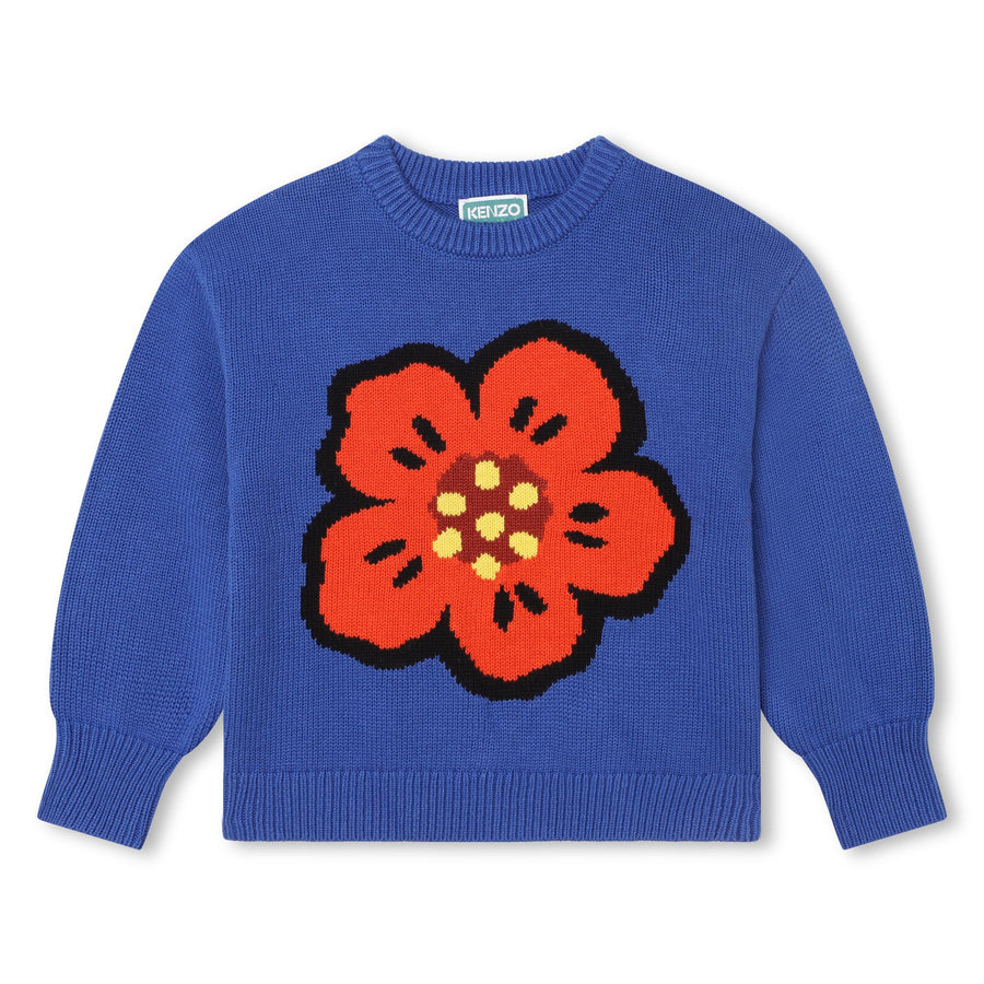 Kenzo Kids Poppy Flower Knit Jumper