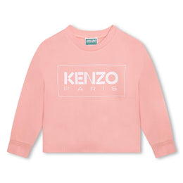 Kenzo Kids Pink Logo Print Sweatshirt