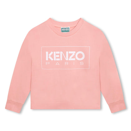 Kenzo Kids Pink Logo Print Sweatshirt