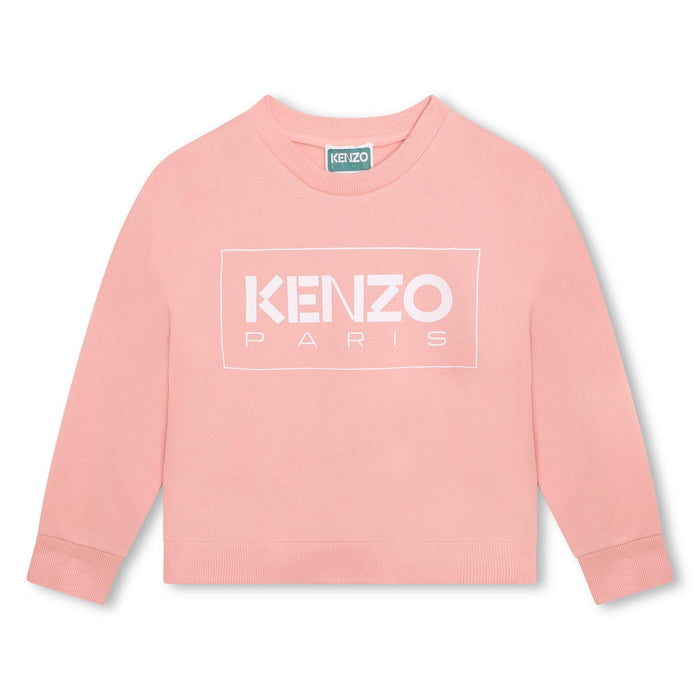 Kenzo Kids Pink Logo Print Sweatshirt