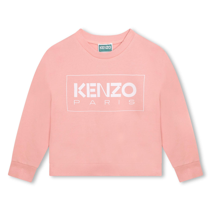 Kenzo Kids Pink Logo Print Sweatshirt