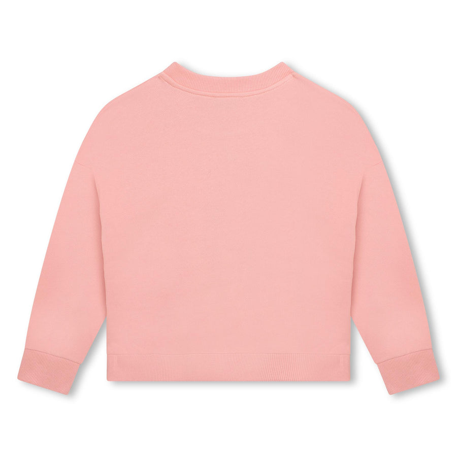 Kenzo Kids Pink Logo Print Sweatshirt