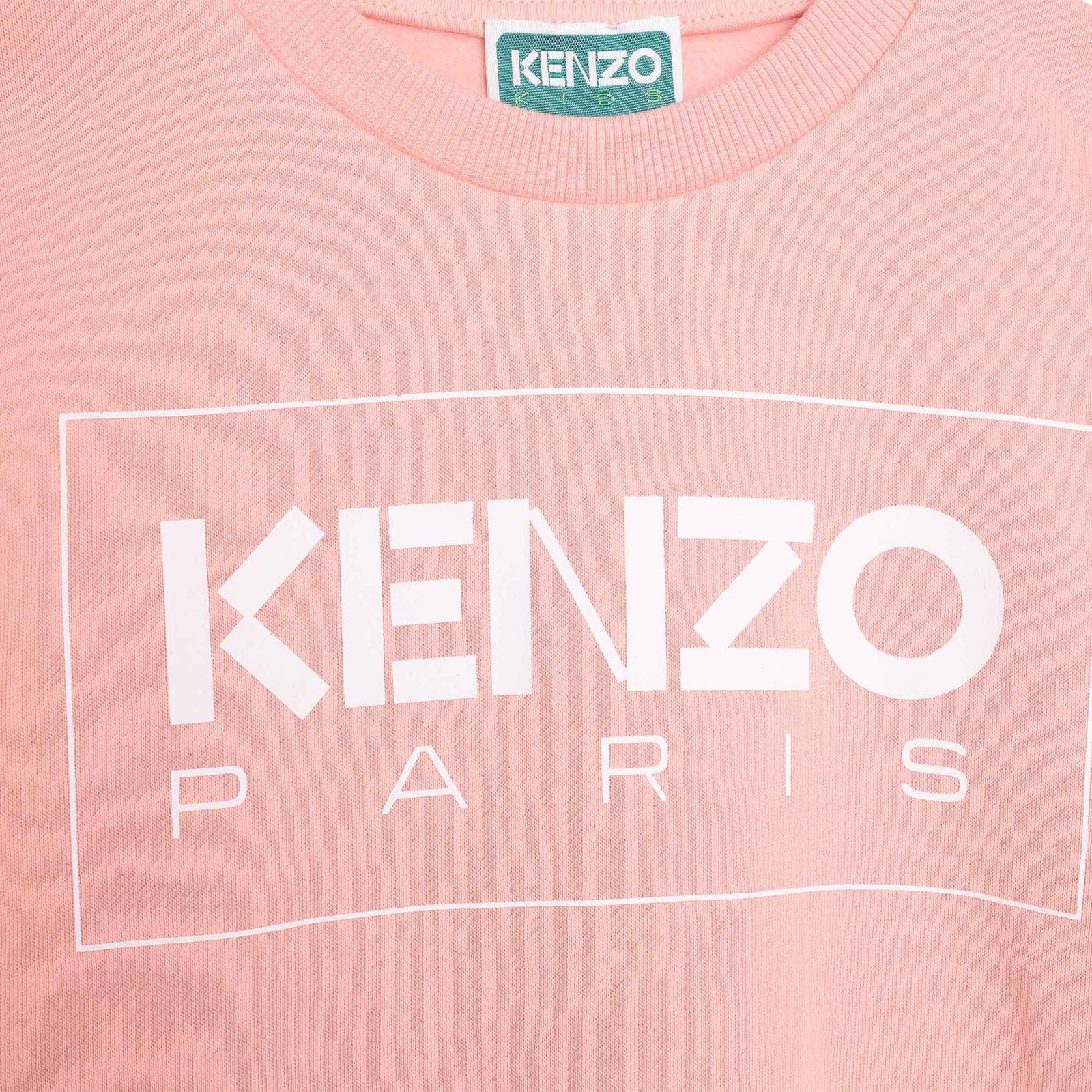 Kenzo Kids Pink Logo Print Sweatshirt