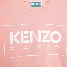Kenzo Kids Pink Logo Print Sweatshirt