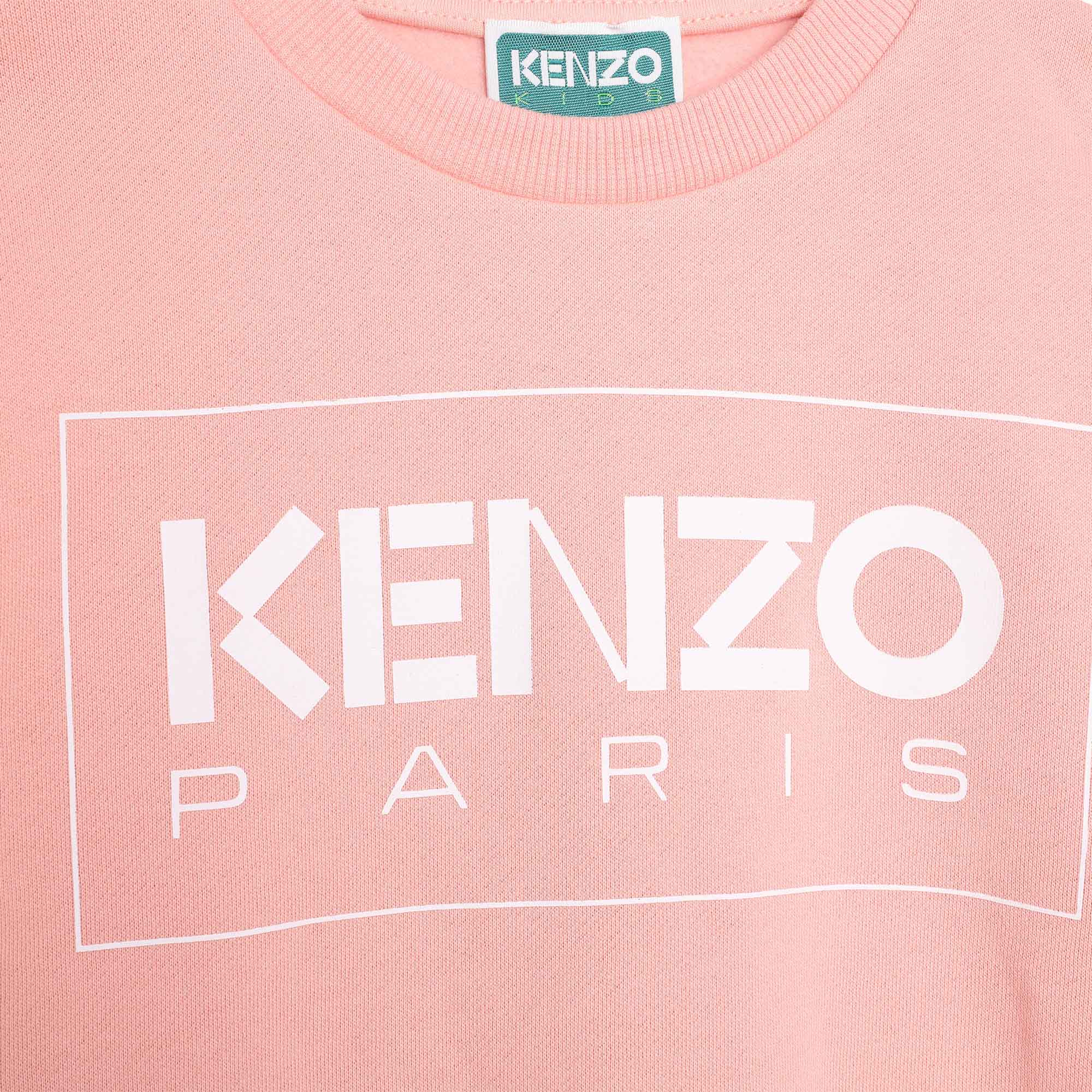 Kenzo Kenzo Kids Pink Logo Print Sweatshirt