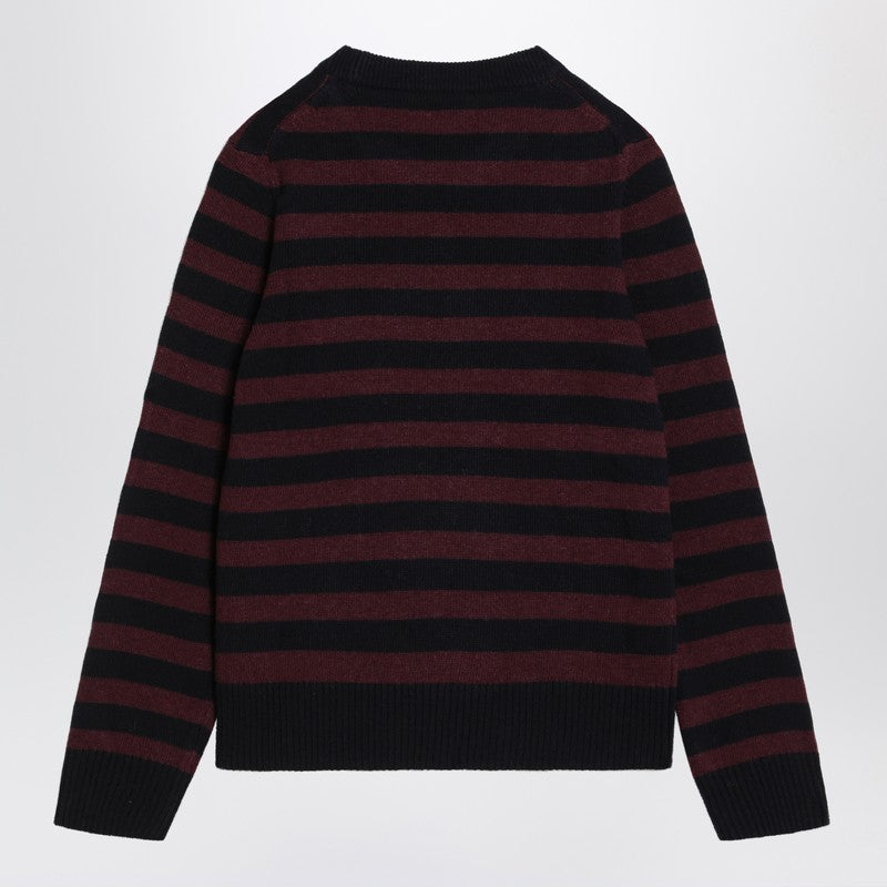 GANNI Striped sweater with poodle