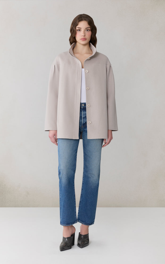KIERRA Cape Jacket in Double-Face Wool