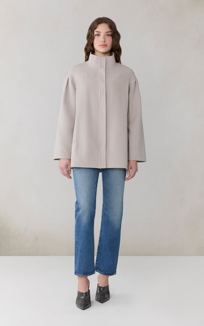KIERRA Cape Jacket in Double-Face Wool