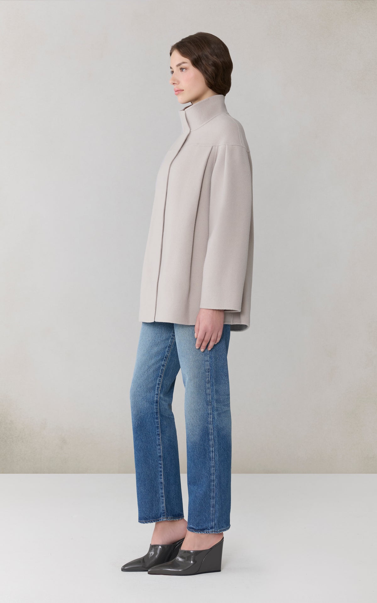 KIERRA Cape Jacket in Double-Face Wool
